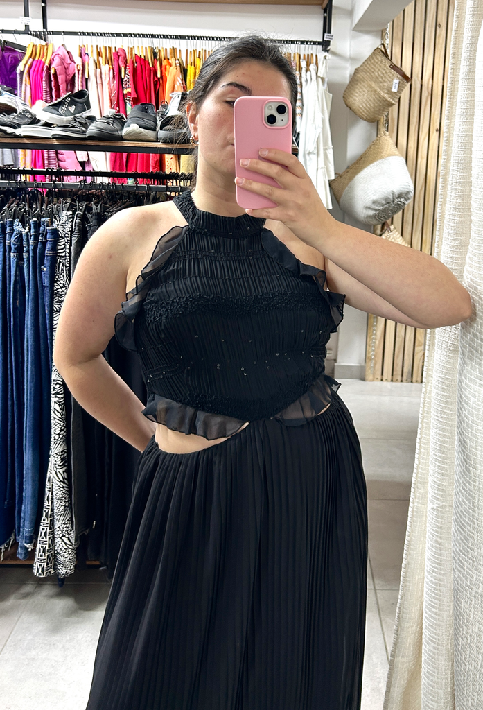 Vestido Zara plisado 