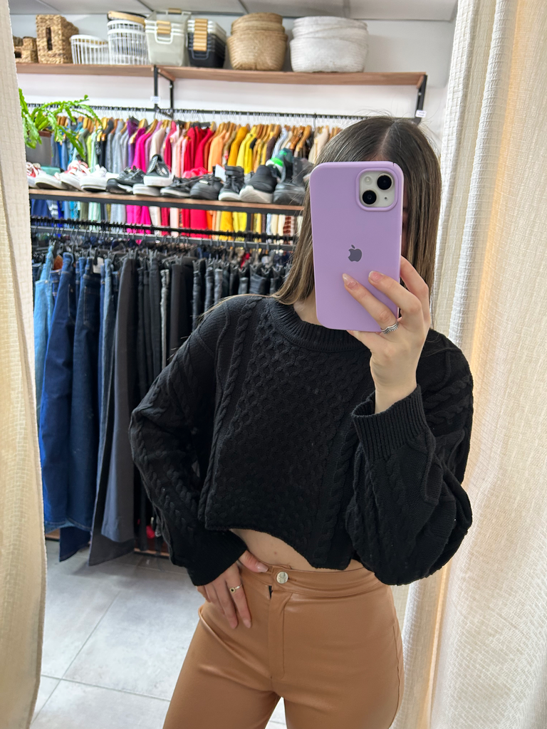 Buzo Crop de punto Indian 